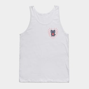 Cute Blue Love Cat Tank Top